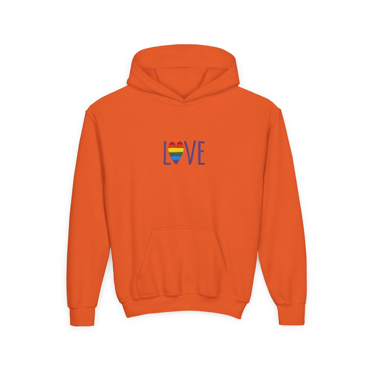 LOVE Rainbow Hoodie Youth Sizing