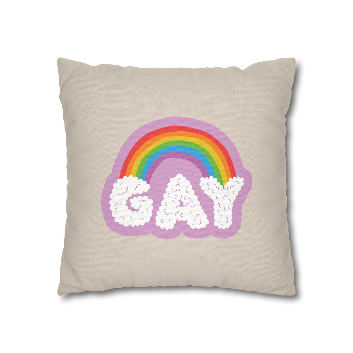 Gay Cloud Pillow Cover – Soft, Sweet, and Proud as Hell