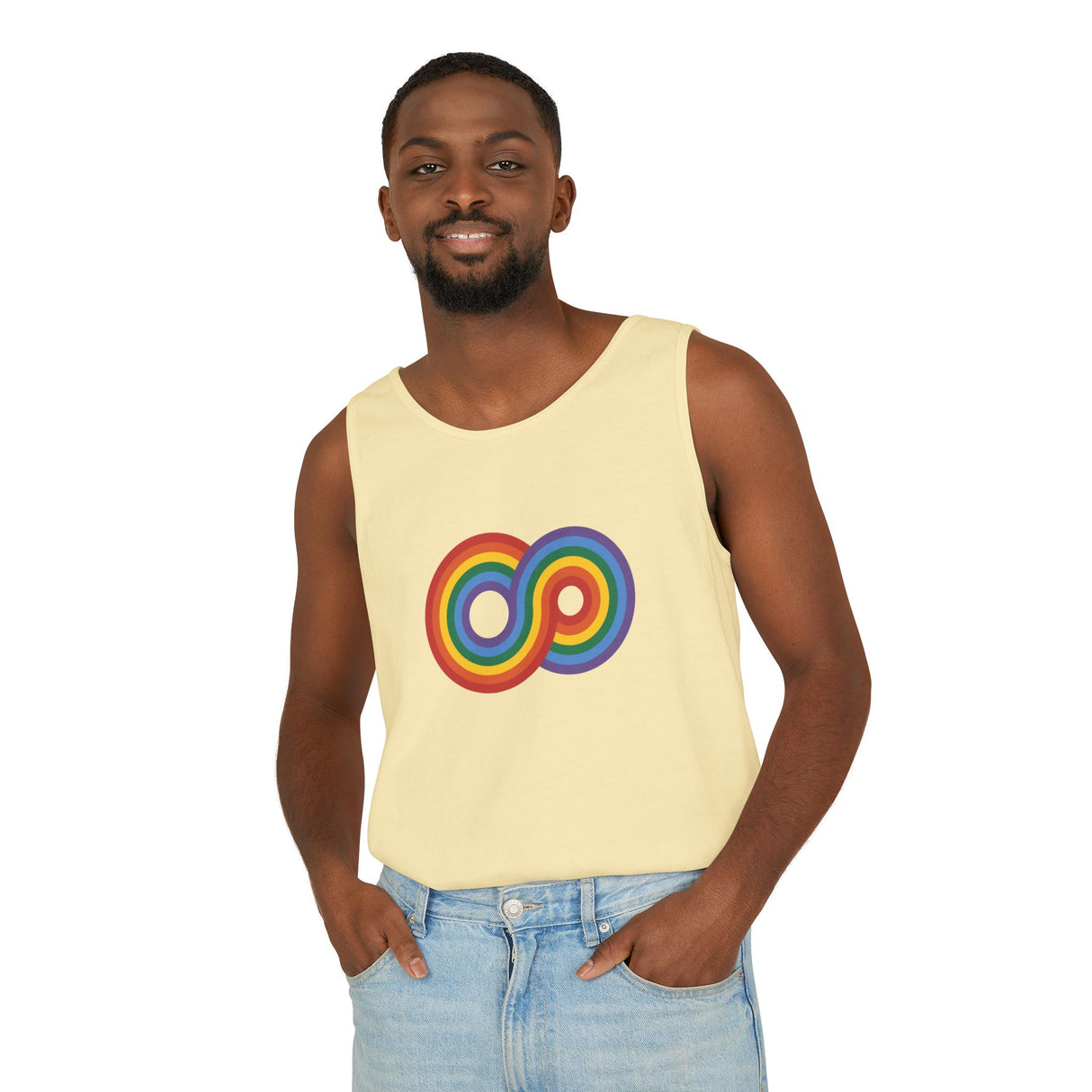 Gayfinity Rainbow Heavyweight Tank – Garment-Dyed, Endlessly Bold