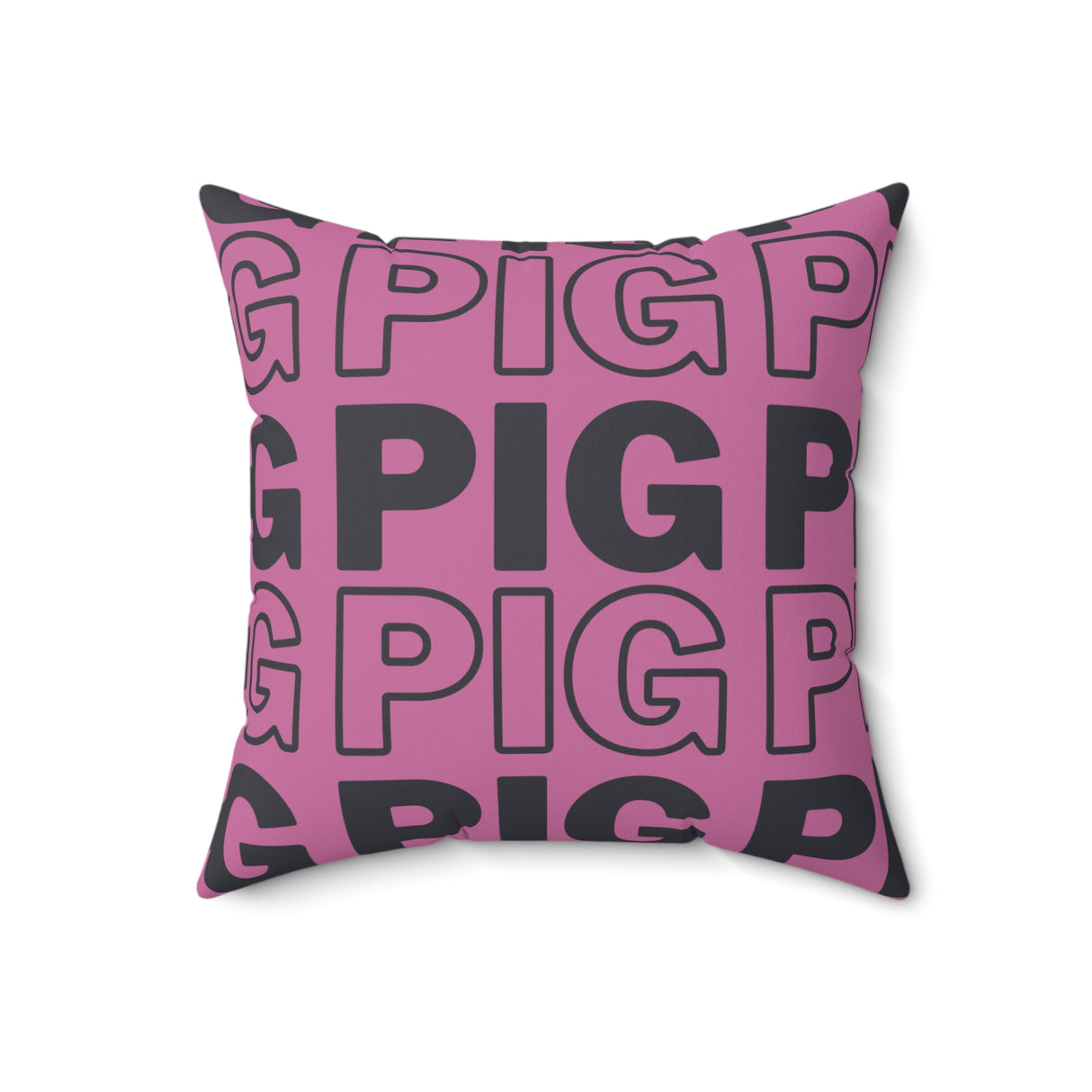 Pig Spun Polyester Square Pillow - Modern Decor for Stylish Spaces