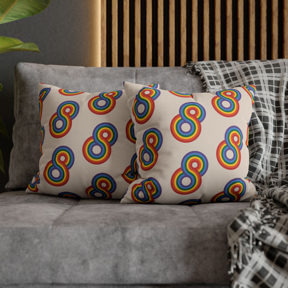 Gayfinity Rainbow Pillow Cover – Soft Touch, Infinite Vibes