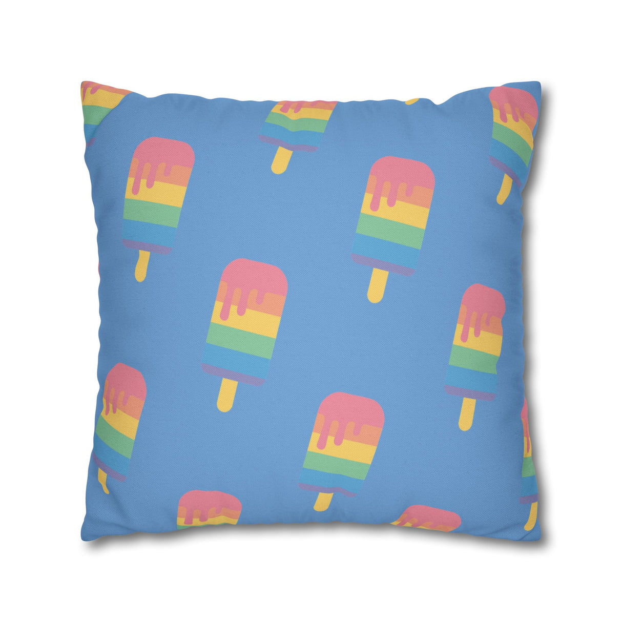 Melting Point Colorful Popsicle Square Pillowcase for Summer Vibes