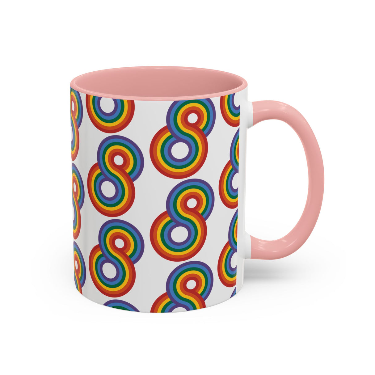 Gayfinity Rainbow Accent Mug – Infinite Pride, One Sip at a Time – 11oz & 15oz Options