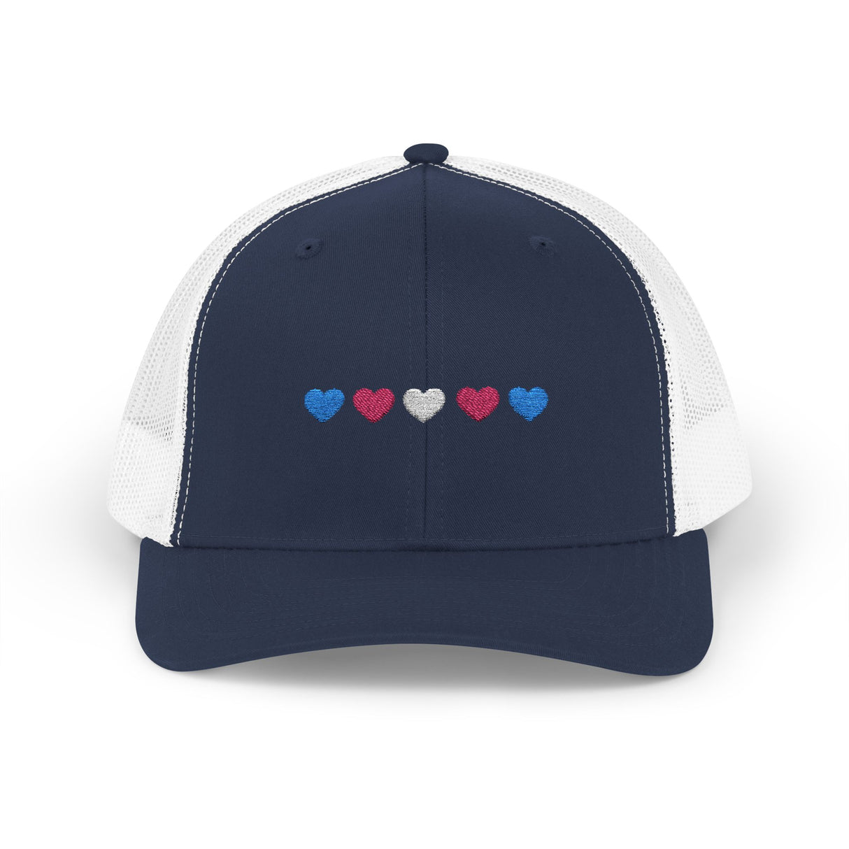 Trans Heart Trucker Cap – Mesh Back, Full Pride
