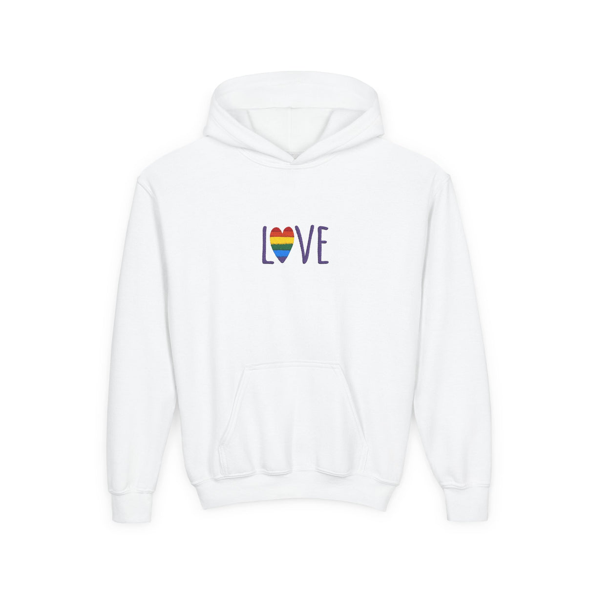 LOVE Rainbow Hoodie Youth Sizing