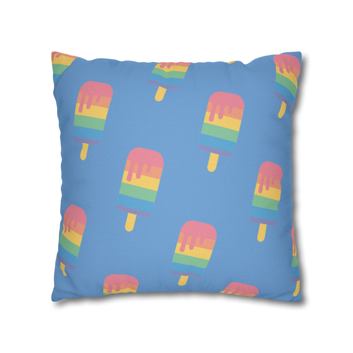 Melting Point Colorful Popsicle Square Pillowcase for Summer Vibes