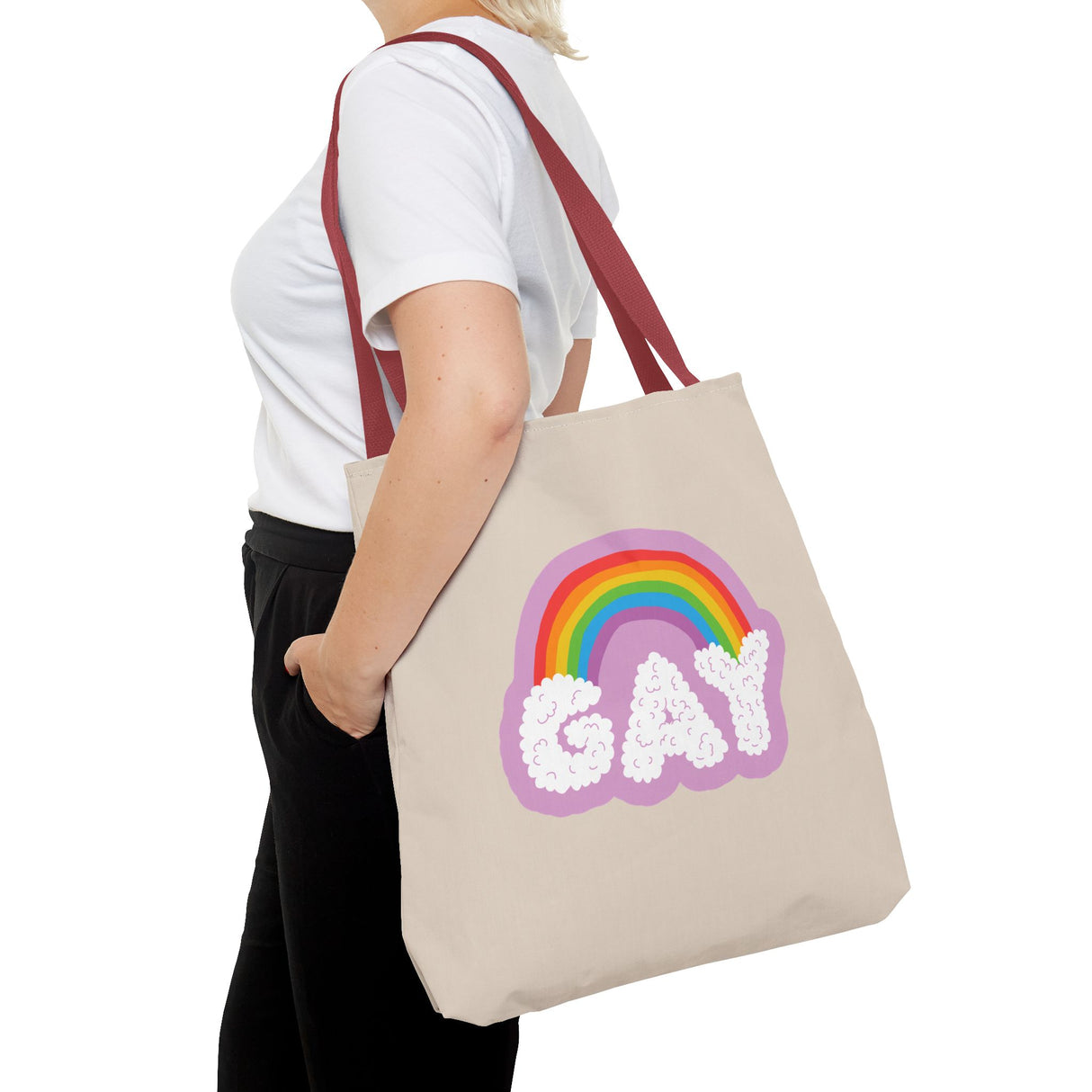 Gay Rainbow Cloud Tote – Cute, Bold, and Built to Carry It All
