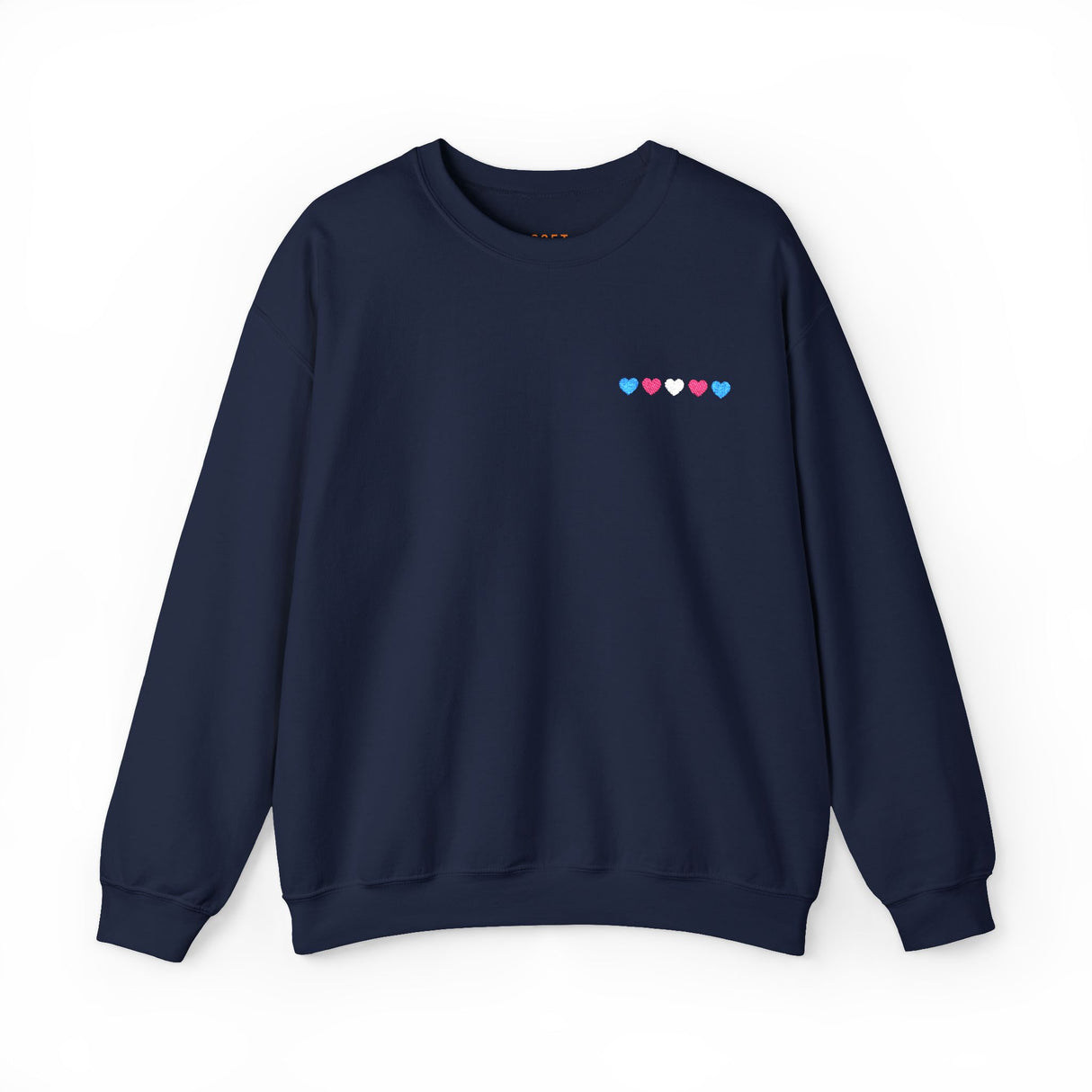 Trans Heart Embroidered Sweatshirt – Clean Lines, Clear Message