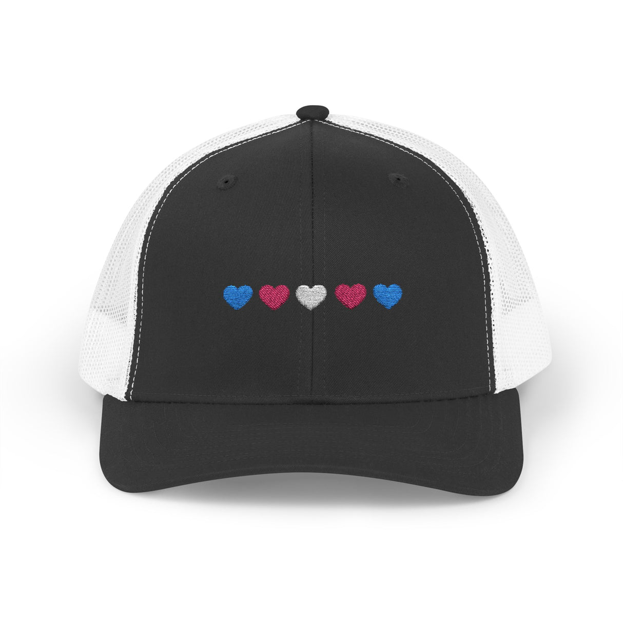 Trans Heart Trucker Cap – Mesh Back, Full Pride