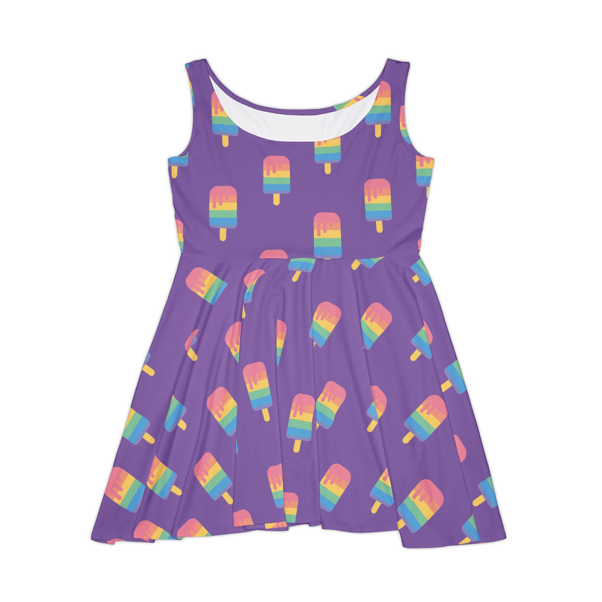 Copy of Melting Point Skater Dress, Summer Vibes Dress, Casual Party Dress, Cute Ice Cream Dress, Vacation Outfit