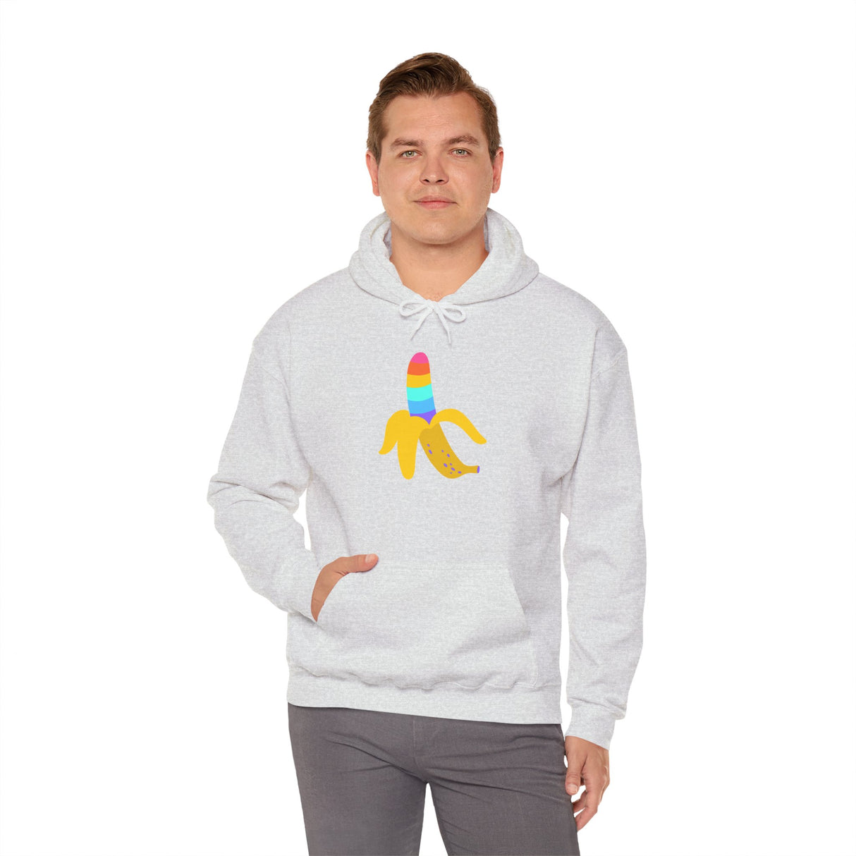 Banana Rainbow Cozy Pullover Sweatshirt