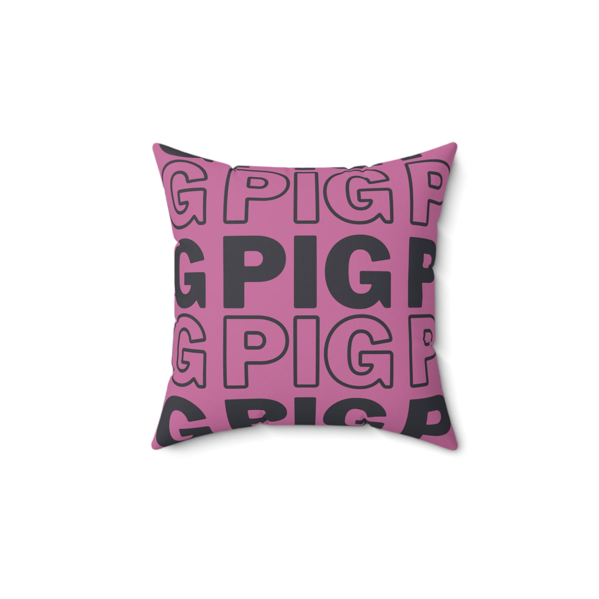 Pig Spun Polyester Square Pillow - Modern Decor for Stylish Spaces