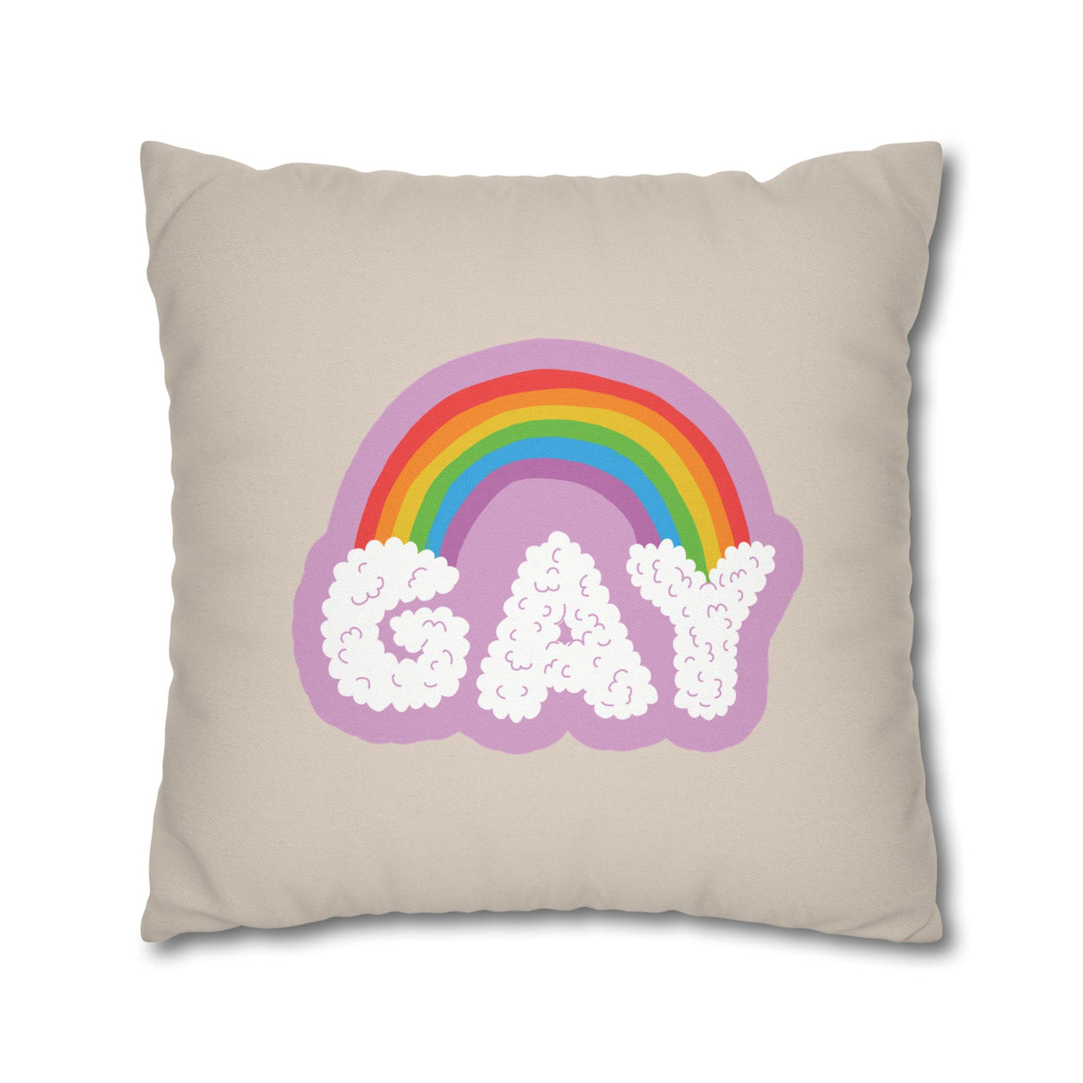 Gay Cloud Pillow Cover – Soft, Sweet, and Proud as Hell