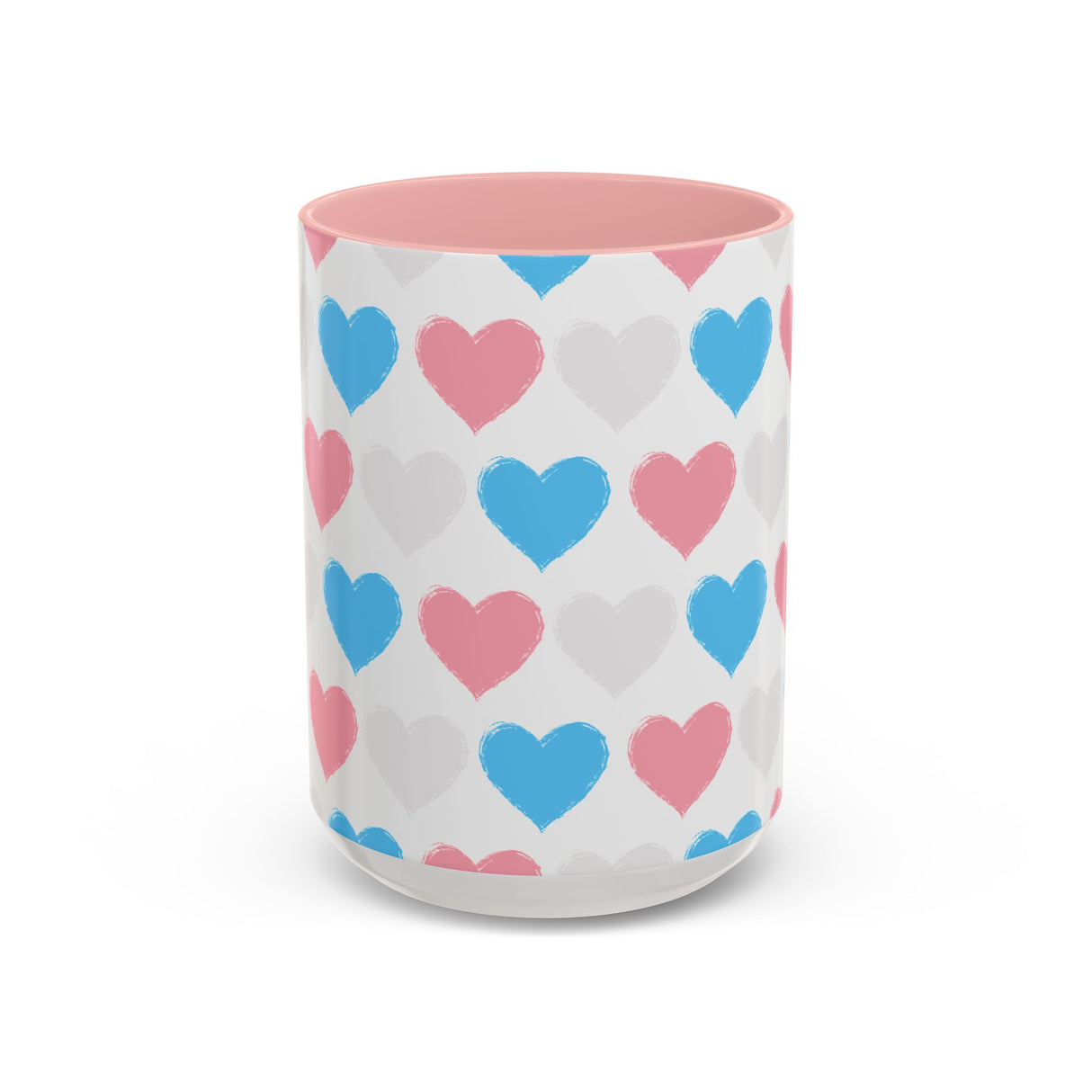 Trans Rainbow Brushstrokes Accent Mug – Gentle Start, Bold Sip