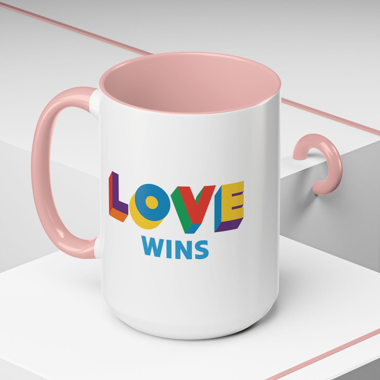Love Wins Accent Mug – Sip with Pride – 11oz & 15oz Options