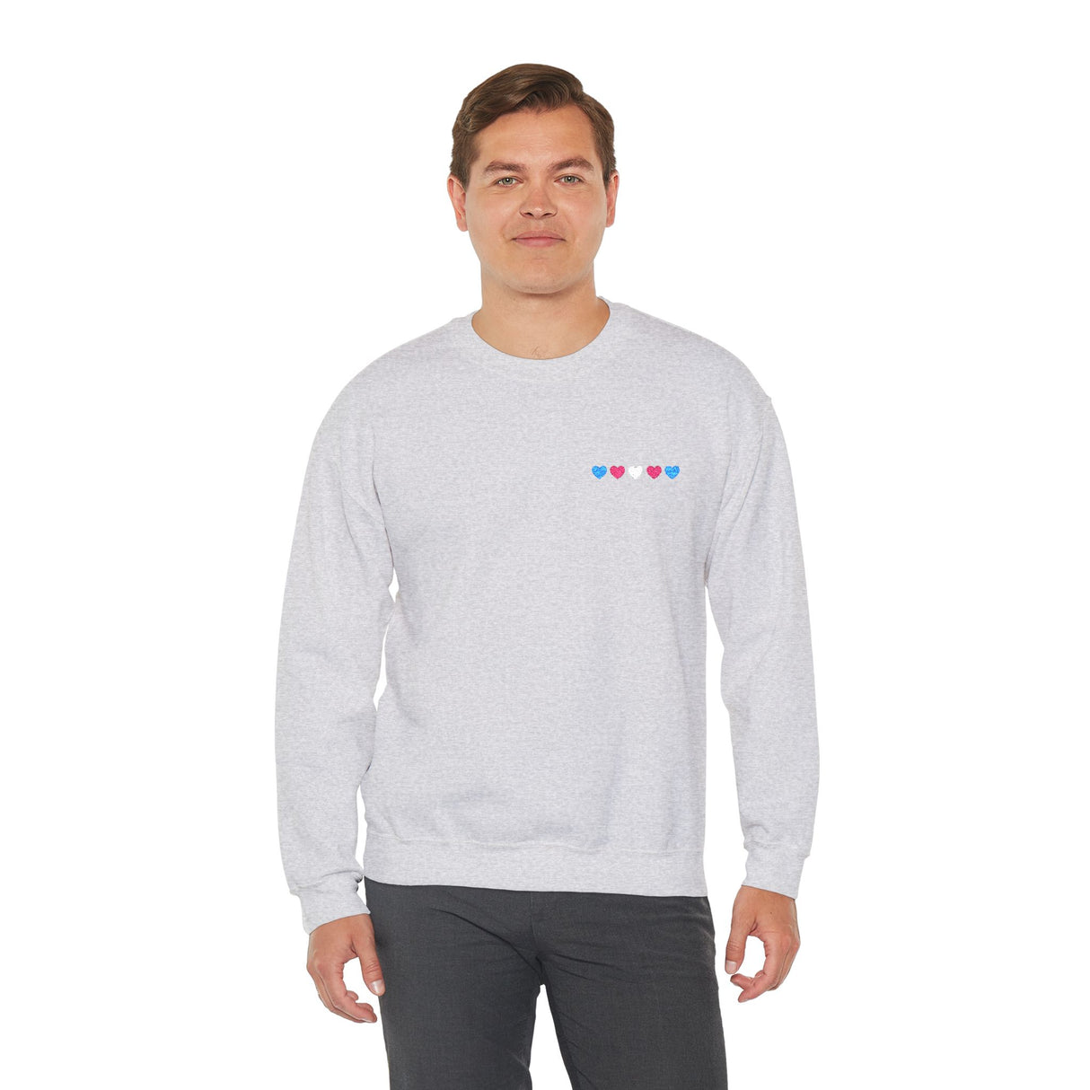 Trans Heart Embroidered Sweatshirt – Clean Lines, Clear Message