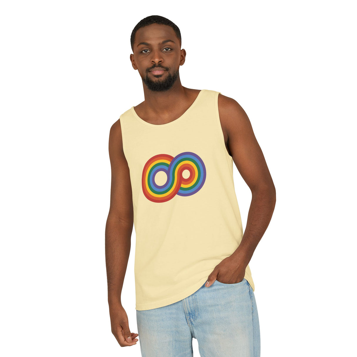 Gayfinity Rainbow Heavyweight Tank – Garment-Dyed, Endlessly Bold