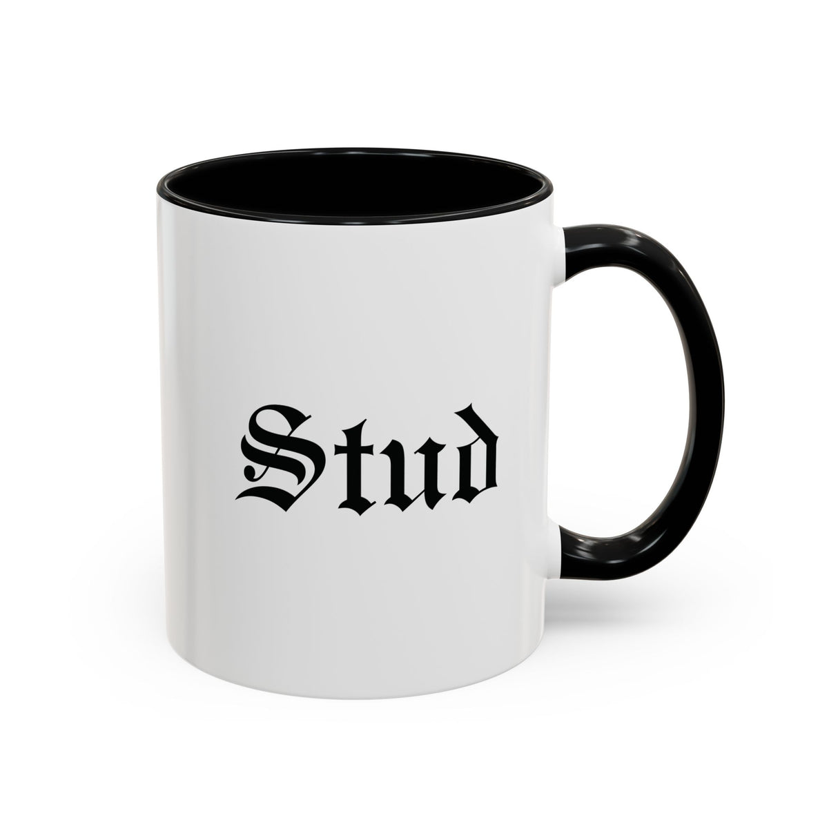 Stud Accent Coffee Mug - Black Handle, 11oz & 15oz Options
