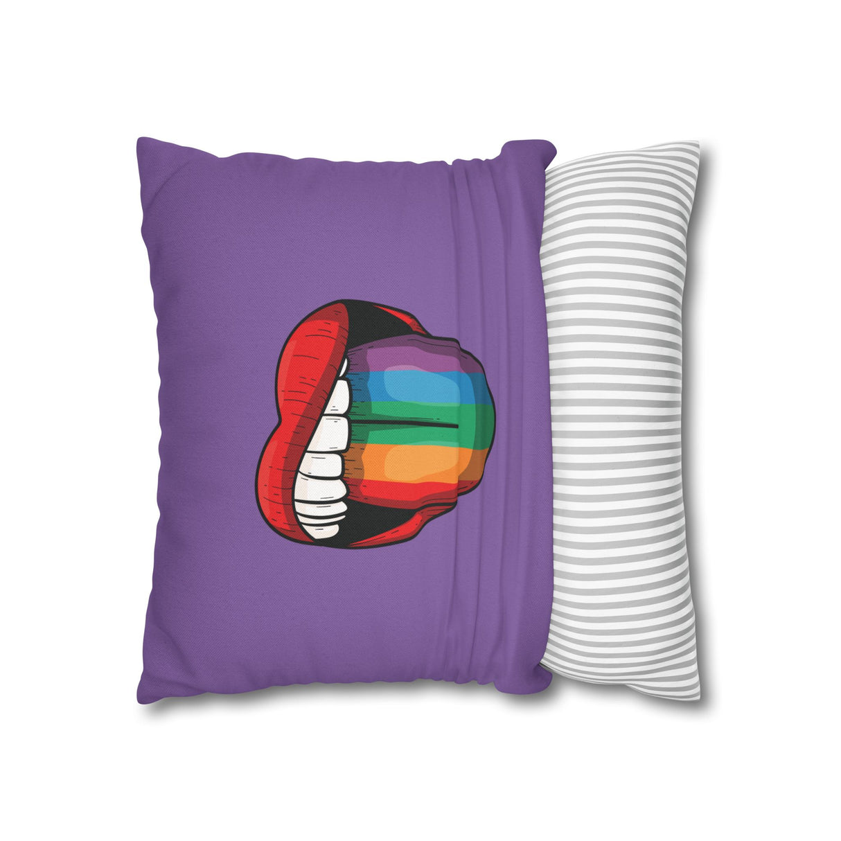 Rainbow Lick Pillow Cover
