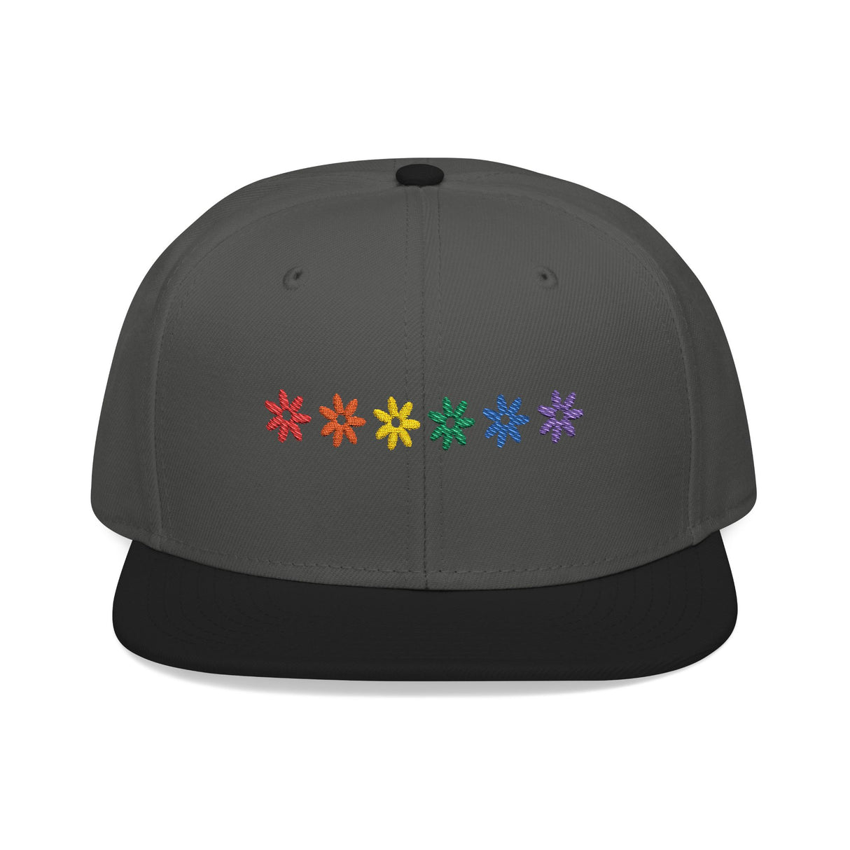 Rainbow Flowers Snapback Hat – Blooms with Bite