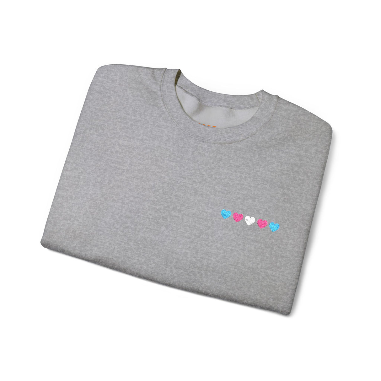 Trans Heart Embroidered Sweatshirt – Clean Lines, Clear Message