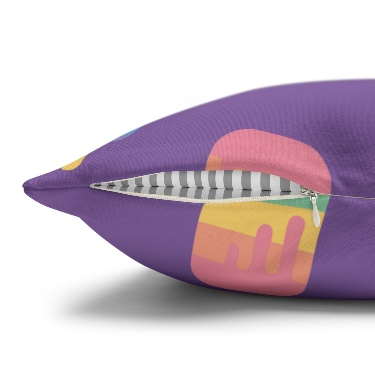 Melting Point Colorful Popsicle Square Pillowcase for Summer Vibes