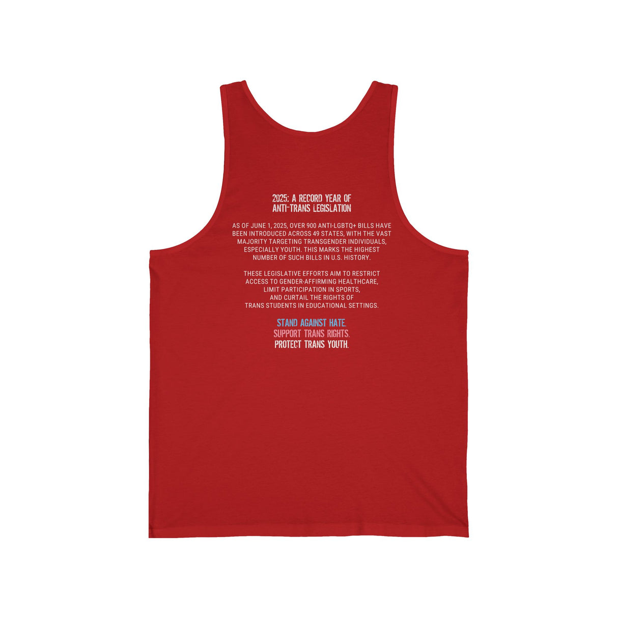 2025 Protect Trans Youth Lightweight Tank – Stay Cool, Stay Loud