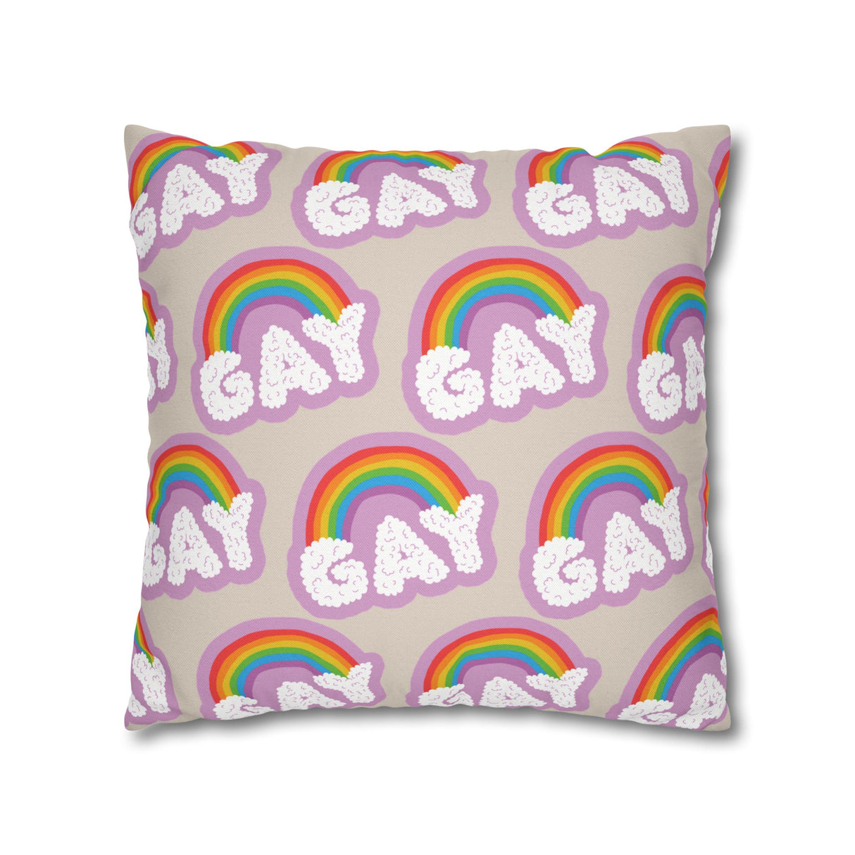 Gay Cloud Pillow Cover – Soft, Sweet, and Proud as Hell