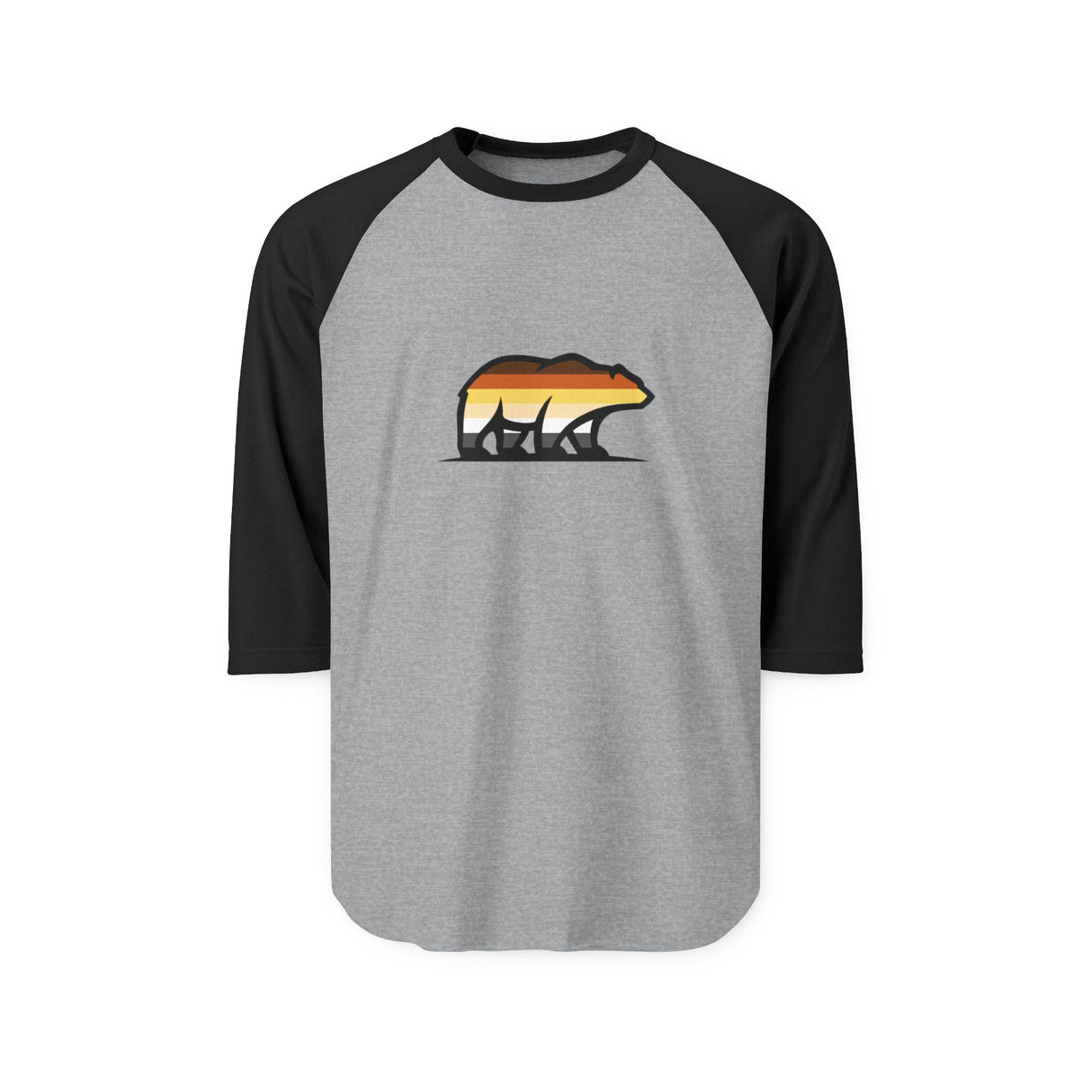 Big Bear Icon Raglan Shirt - Cozy Three-Quarter Sleeve Tee