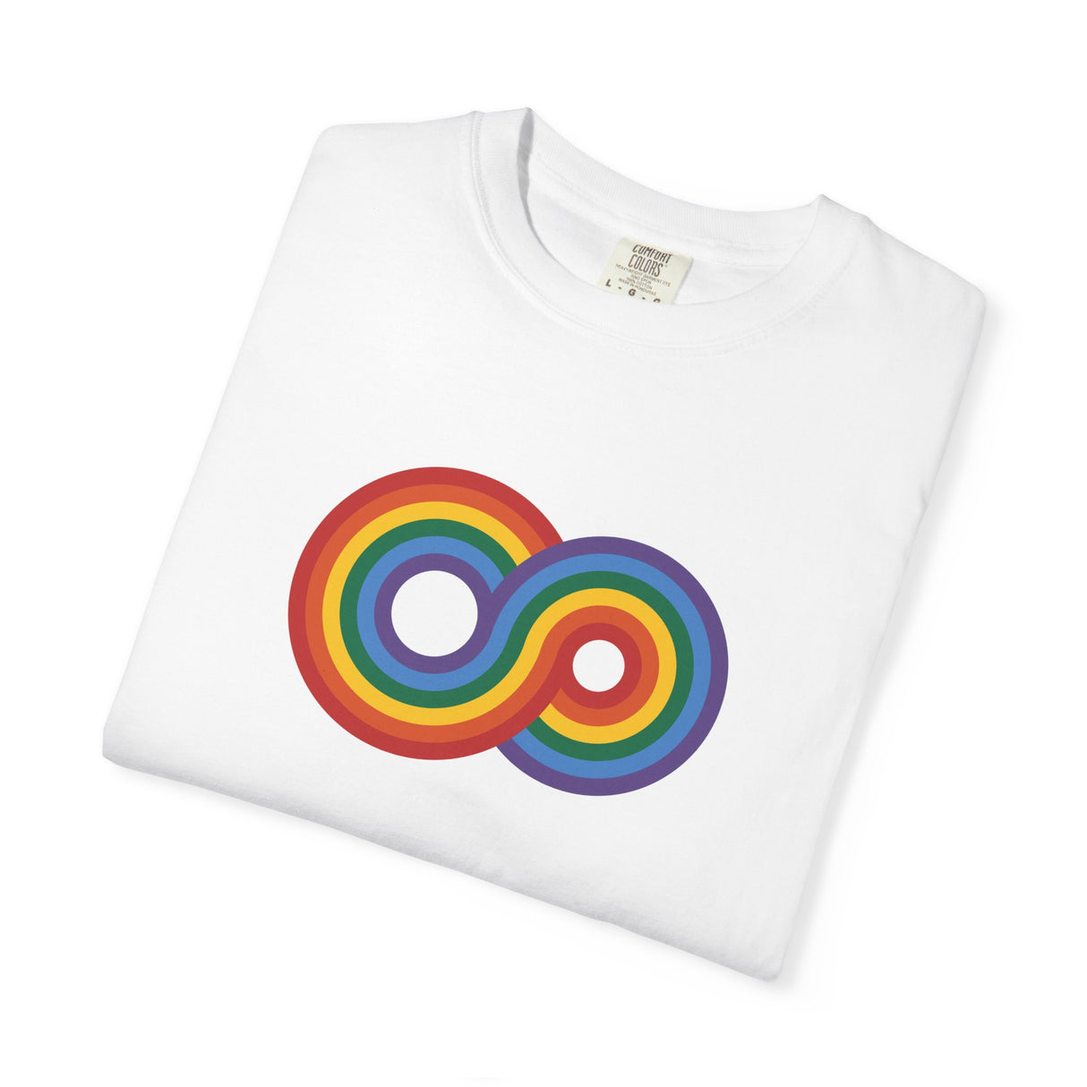 Gayfinity Rainbow Heavyweight Tee – Washed Look, Limitless Pride