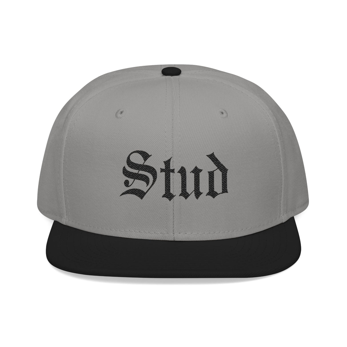 Stud Embroidered Snapback Hat
