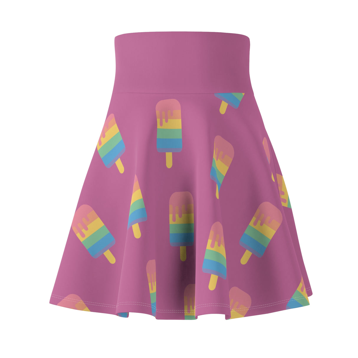 Pink Melting Point Women's Skater Skirt - Playful Summer Fashion