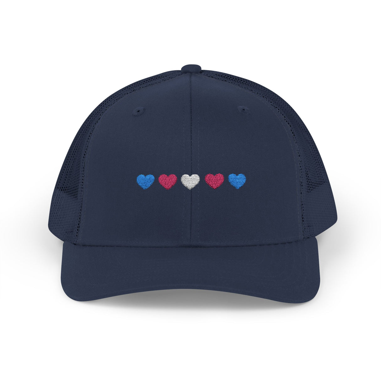 Trans Heart Trucker Cap – Mesh Back, Full Pride