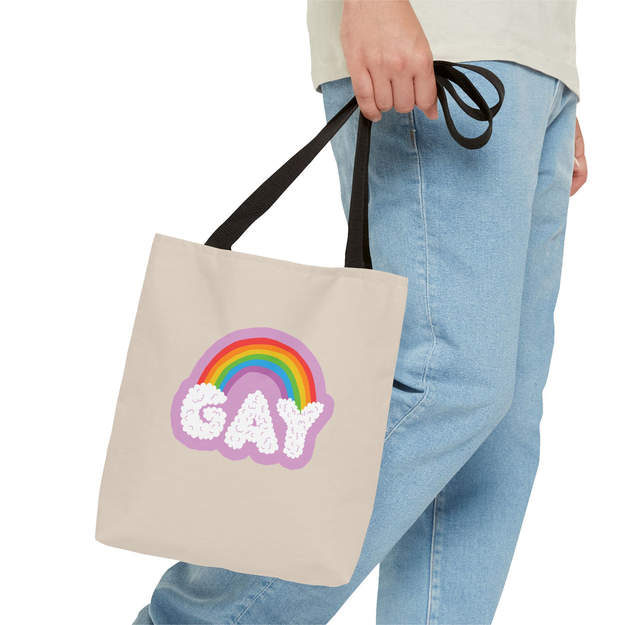 Gay Rainbow Cloud Tote – Cute, Bold, and Built to Carry It All