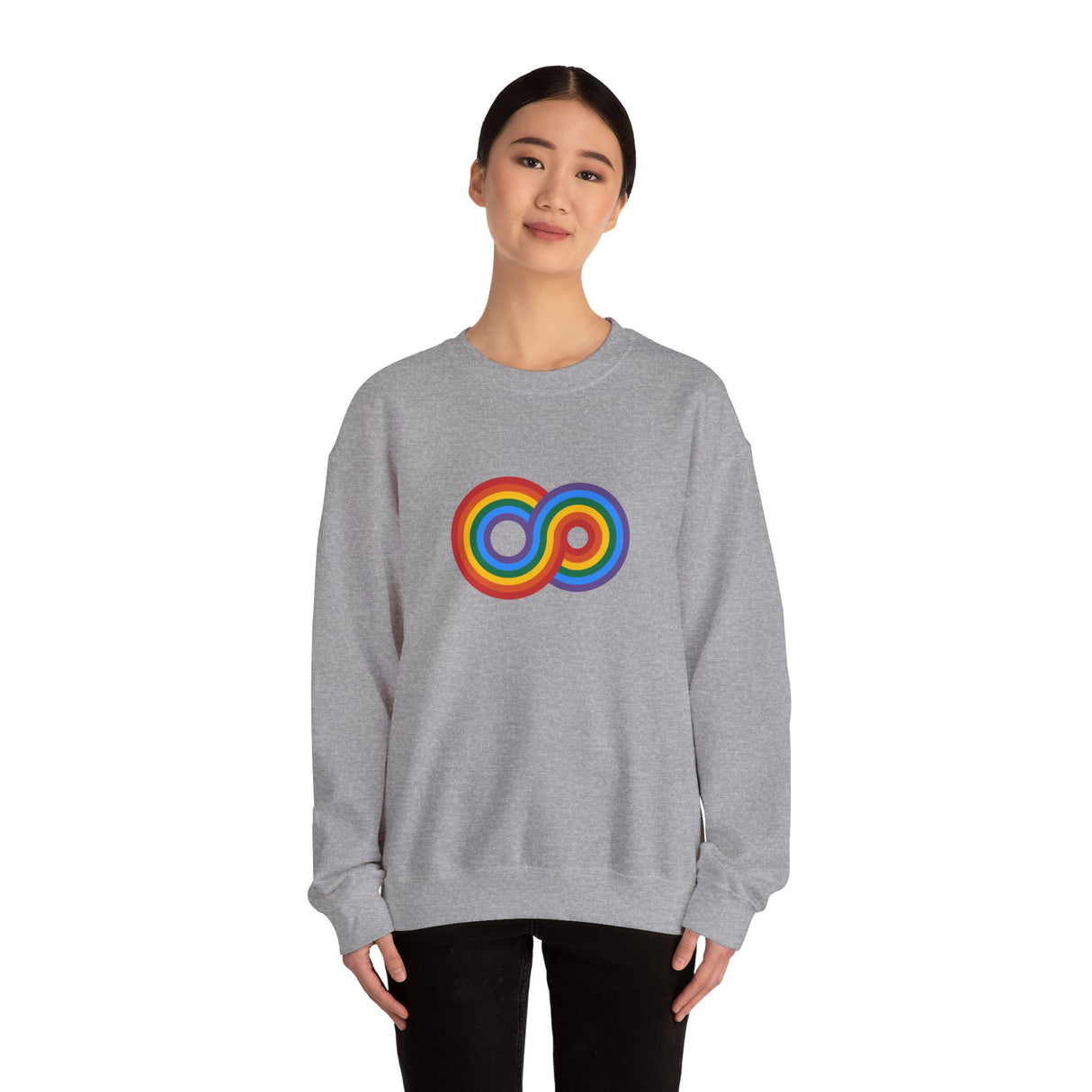 Gayfinity Rainbow Medium Weight Sweatshirt – Cozy Fit, Infinite Pride
