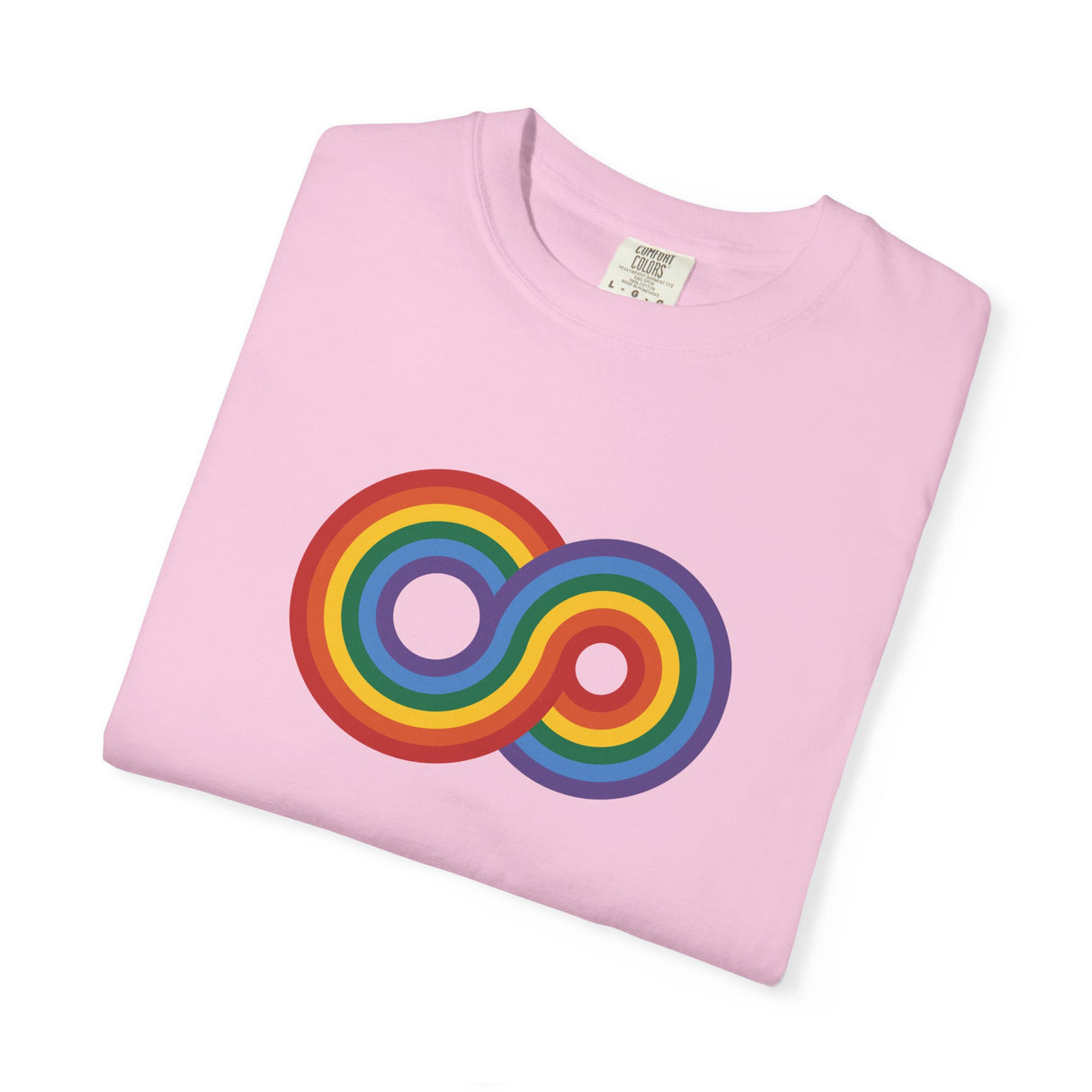 Gayfinity Rainbow Heavyweight Tee – Washed Look, Limitless Pride