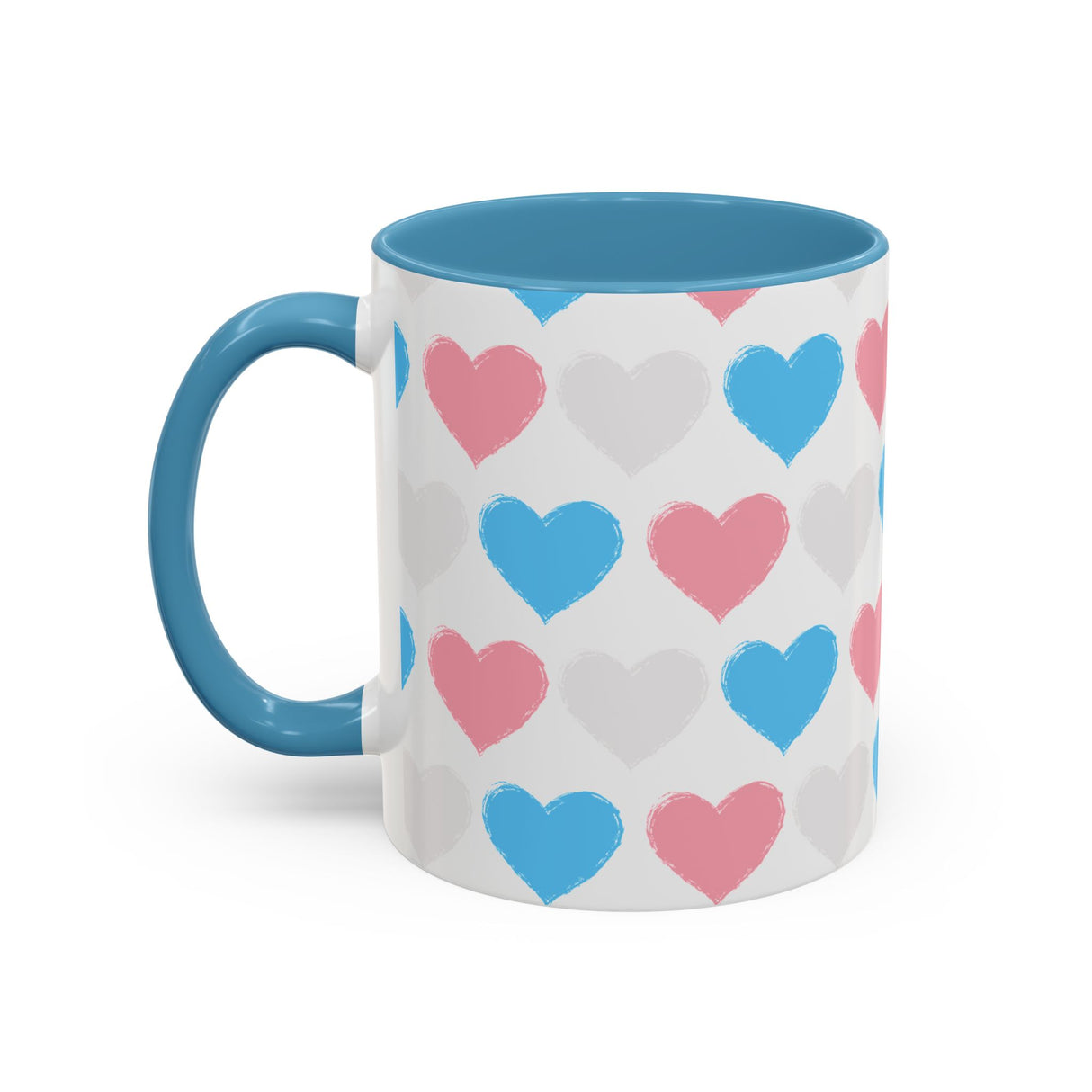 Trans Rainbow Brushstrokes Accent Mug – Gentle Start, Bold Sip
