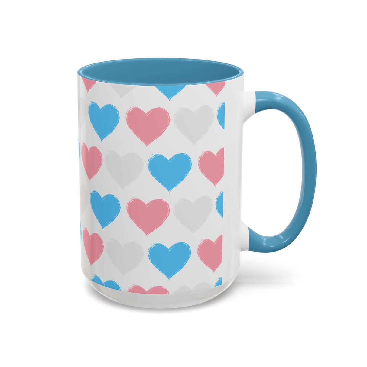 Trans Rainbow Brushstrokes Accent Mug – Gentle Start, Bold Sip