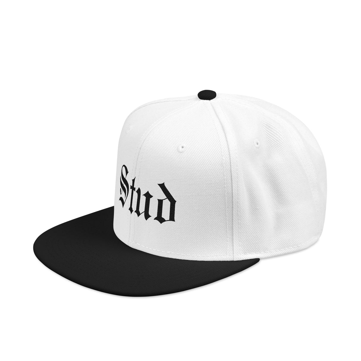 Stud Embroidered Snapback Hat