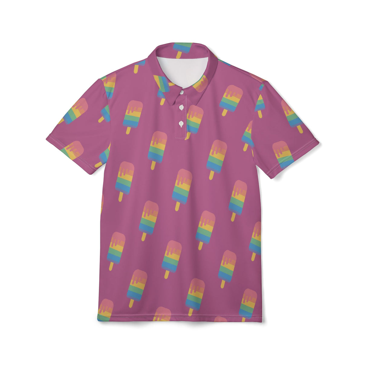 Pink Melting Point Colorful Popsicle Pattern Unisex Polo Shirt - Summer Vibes
