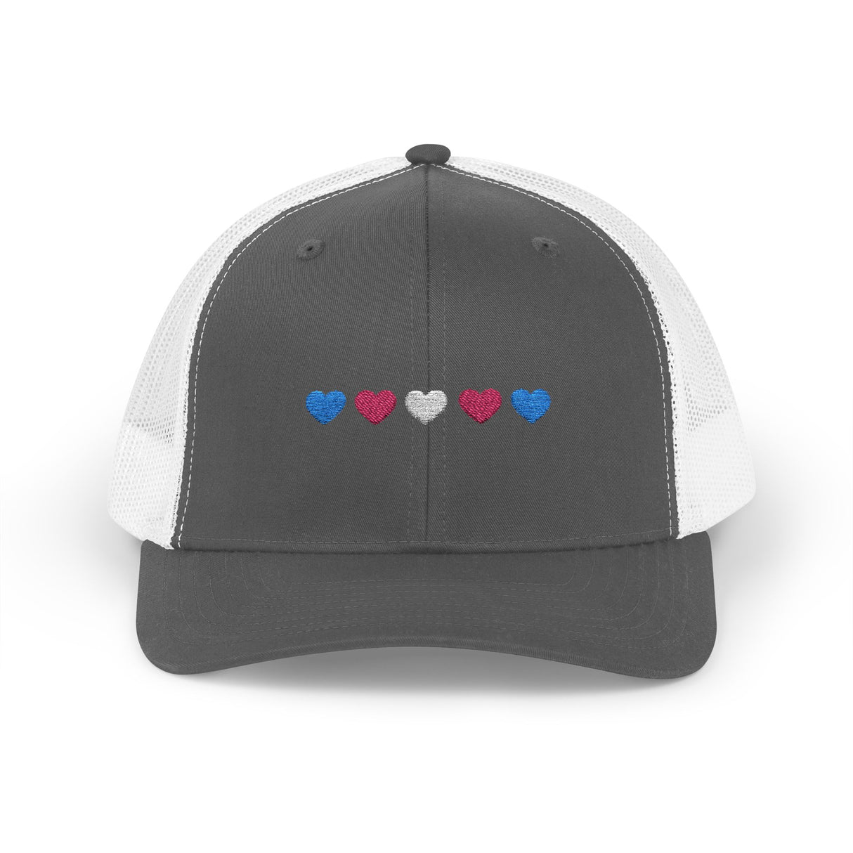 Trans Heart Trucker Cap – Mesh Back, Full Pride