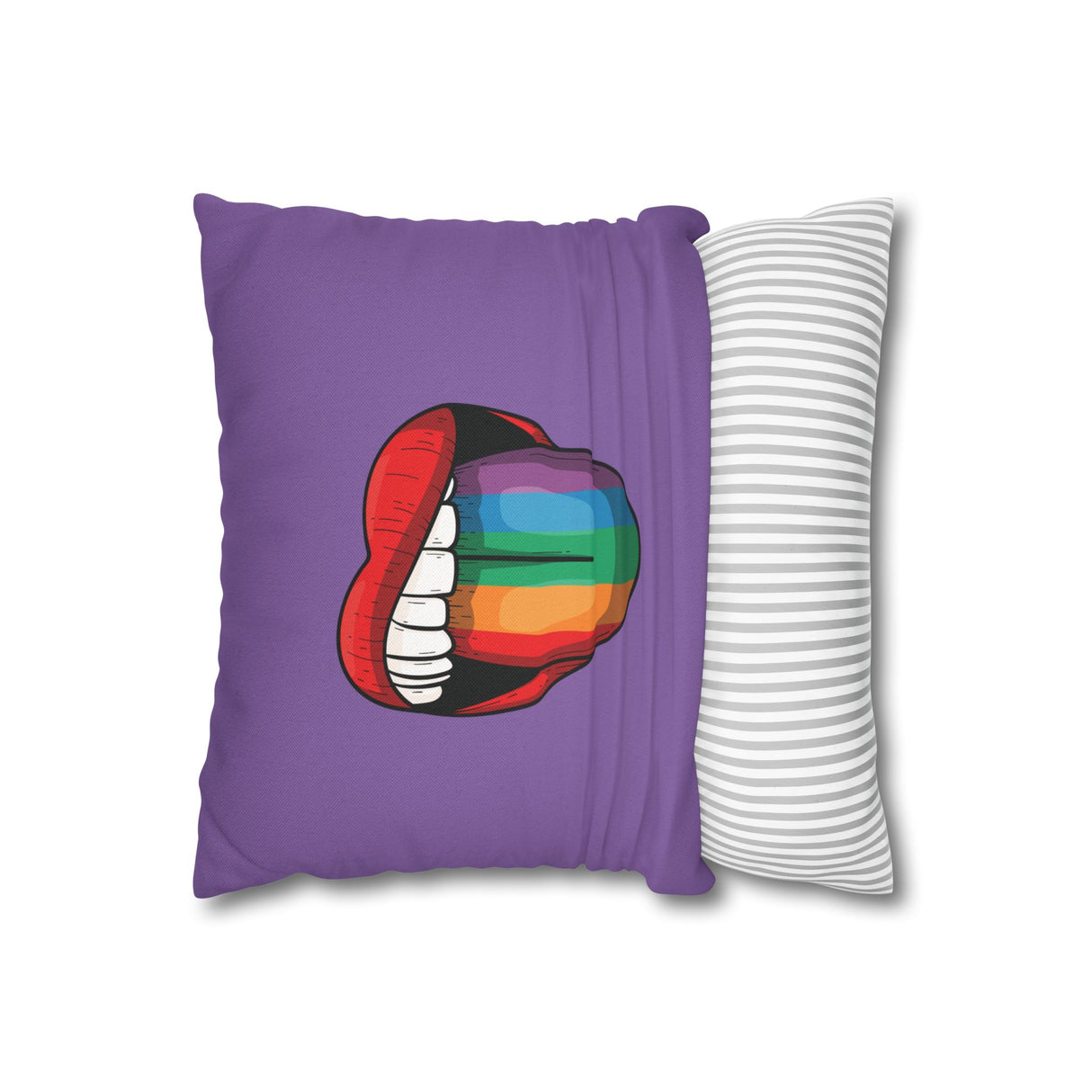 Rainbow Lick Pillow Cover