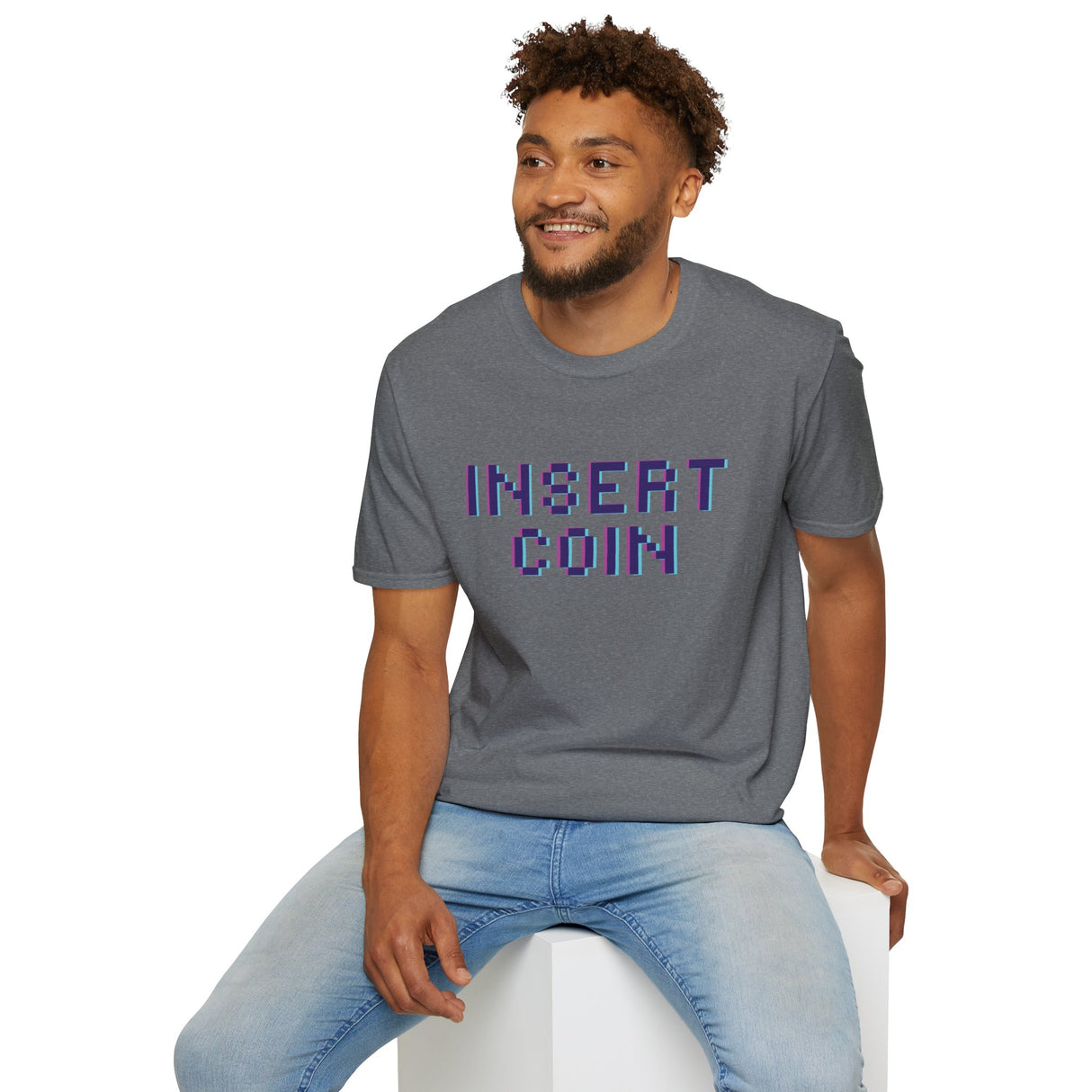 Insert Coin Unisex Softstyle T-Shirt - Casual Comfort Tee for Everyday Wear