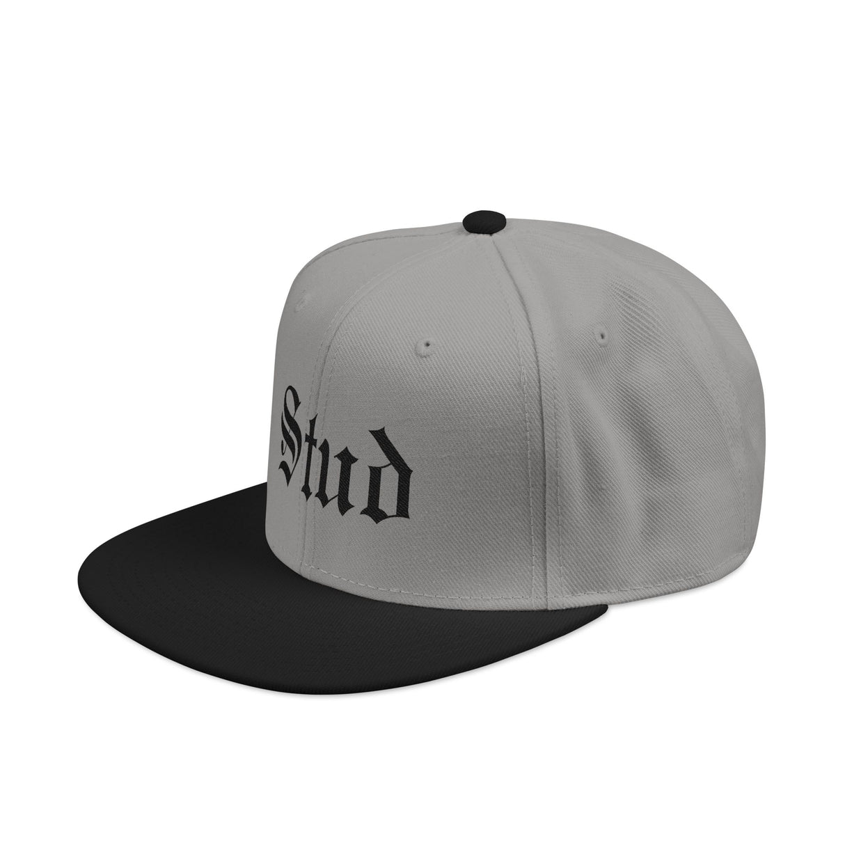 Stud Embroidered Snapback Hat