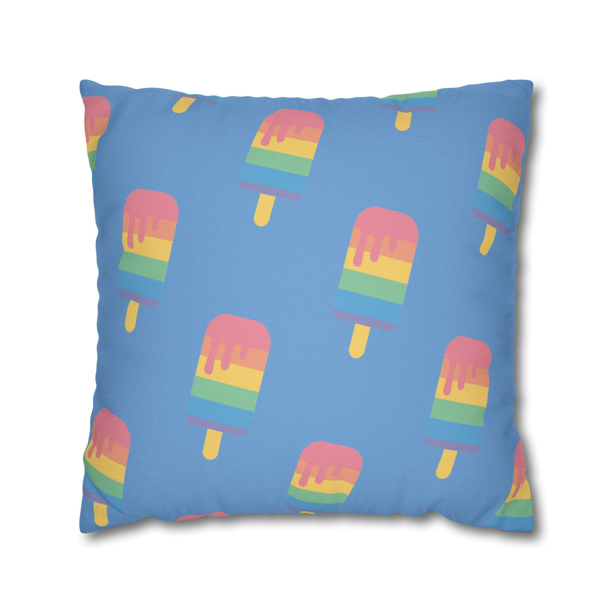Melting Point Colorful Popsicle Square Pillowcase for Summer Vibes
