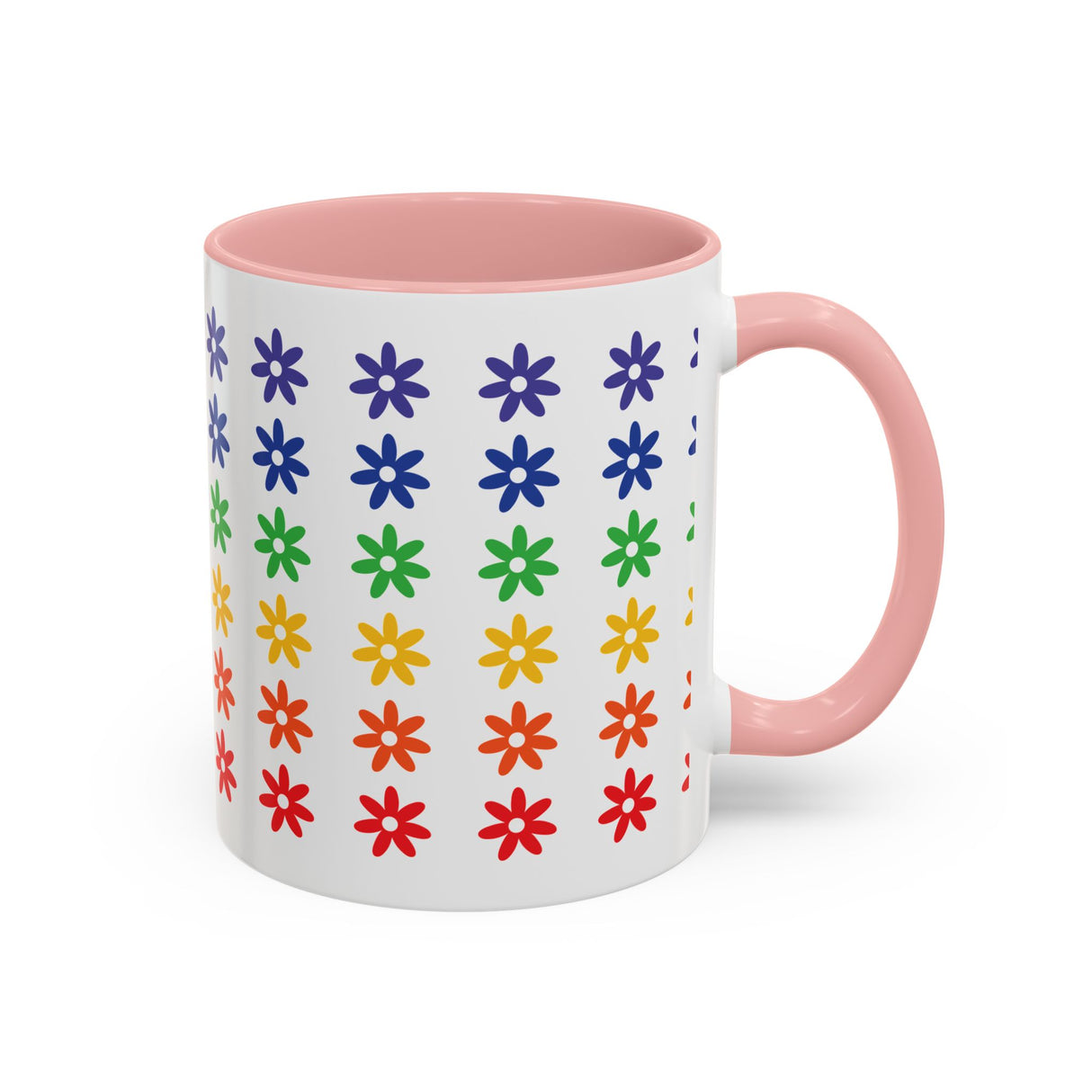 Rainbow Flowers Mug – Sip with Pride - 11oz & 15oz Options