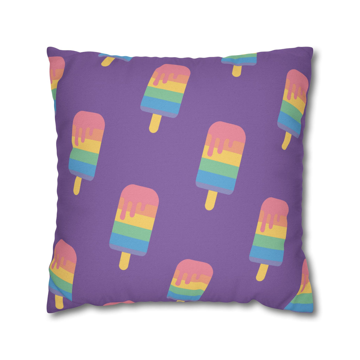 Melting Point Colorful Popsicle Square Pillowcase for Summer Vibes
