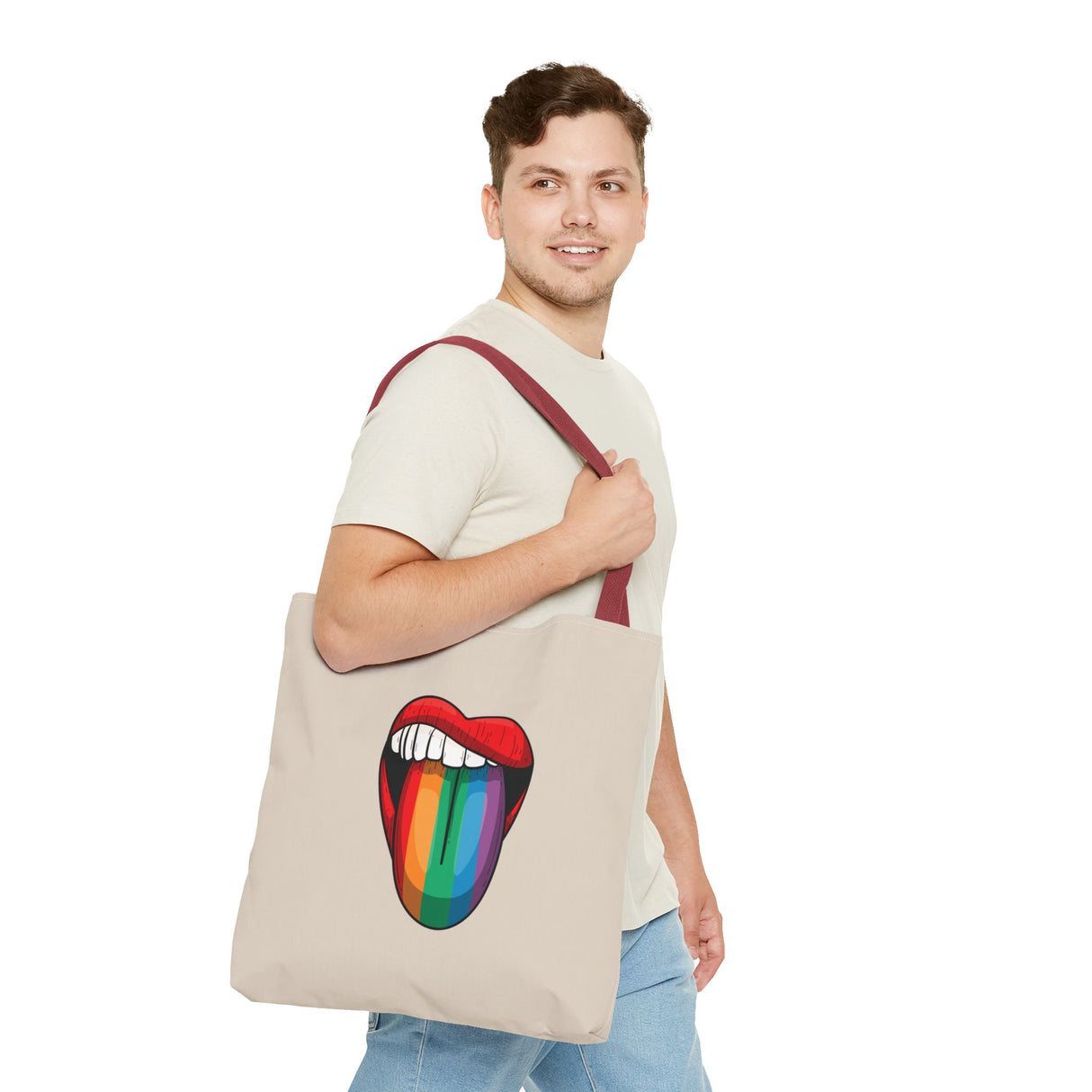 Rainbow Lick Icon Tote Bag