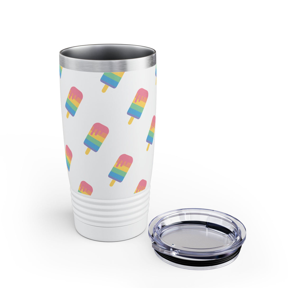 Popsicle Rainbow Tumbler, Summer Travel Cup, Eco-Friendly Drinkware, LGBTQ Pride Gift, Fun Party Accessory