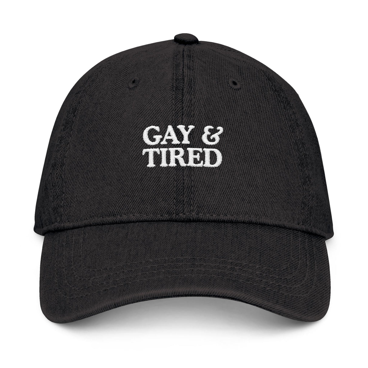 Gay & Tired Embroidered Denim Hat
